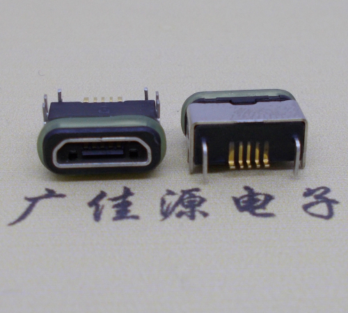 广东micro  usb连接器 B型口 卧式DIP插板 防水母座