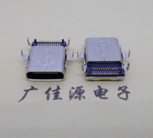 广东沉板usb 3.1 type-c24p母座双排贴板L=12.8mm