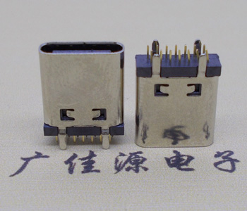 广东立式直插usb type-c14p母座长L=10.0mm