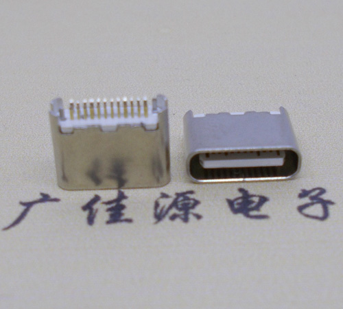 广东type-c24p母座短体6.5mm夹板连接器