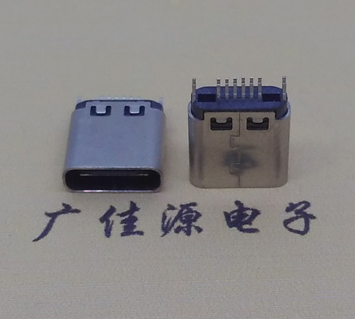 广东type-c16p母座,夹板式type-c16p接口连接器