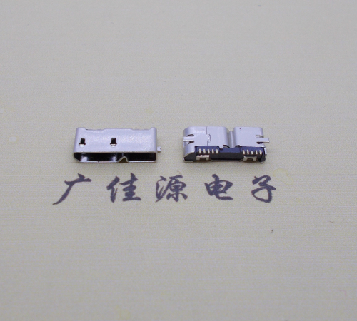 广东无卷边micro usb3.0母座10pin全脚贴