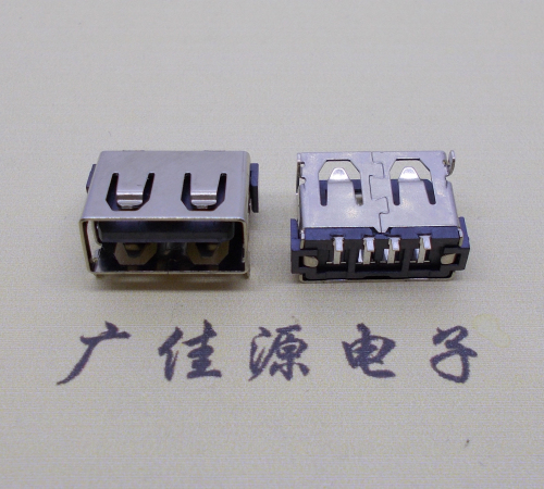 广东usb2.0母座带弹两脚插整体长度10.0mm